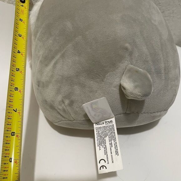 Squishmallows Blake the Bunny Rabbit 8” Plush Gray 2019 w/ Squeaker Easter - Picture 5 of 6